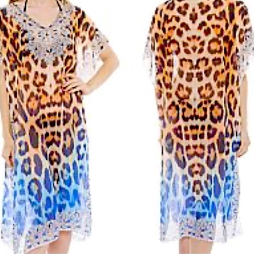 Leopard Print Swim Cover-Up one size